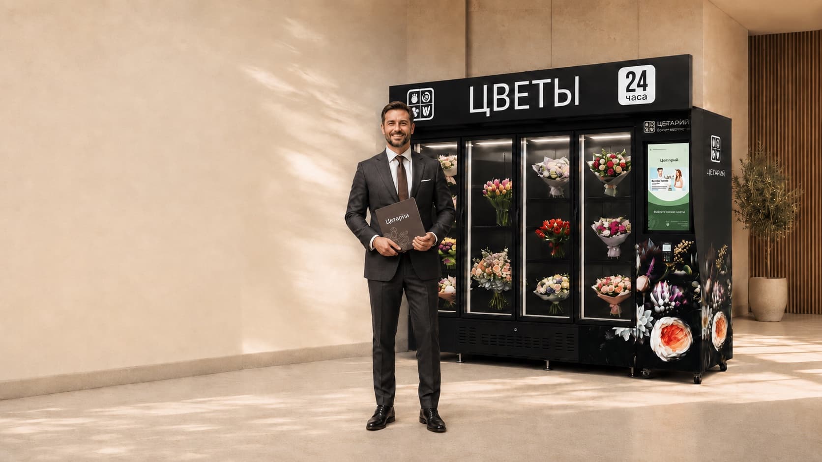 Дилерство Цветарий на светлом фоне